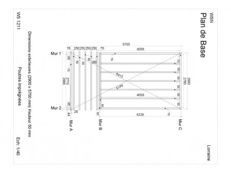 Abri en bois LORRAINE WS1211 par WSN