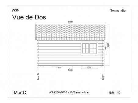 Bungalow en bois  NORMANDIE WS1256 par WSN