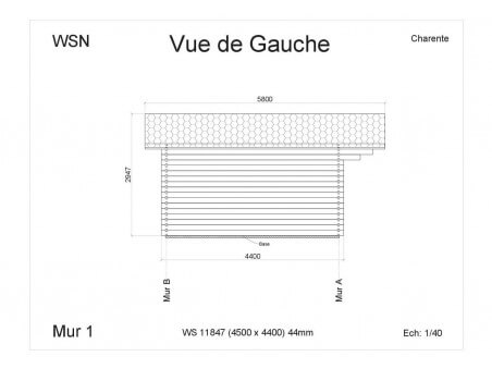 Abri en bois CHARENTE 19,80m² WS11847 par WSN