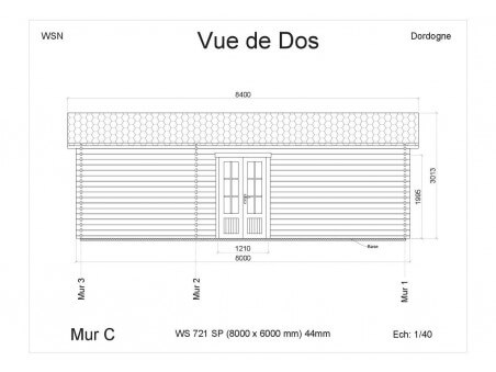 Chalet en bois DORDOGNE 45m2 WS721 par WSN