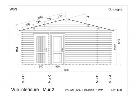 Chalet en bois DORDOGNE 45m2 WS723 par WSN