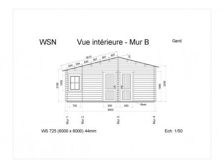 Chalet en bois GARD 48m2 WS725 par WSN