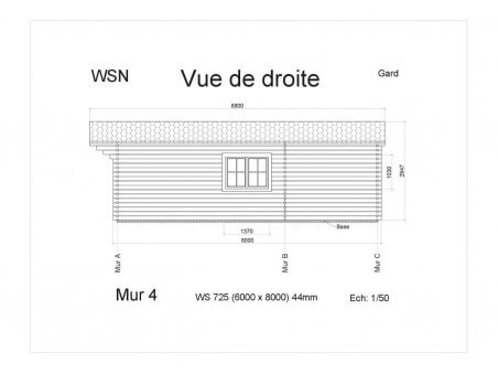 Chalet en bois GARD 48m2 WS725 par WSN