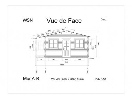 Chalet en bois GARD 48m2 WS728 par WSN