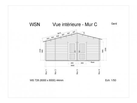 Chalet en bois GARD 48m2 WS728 par WSN