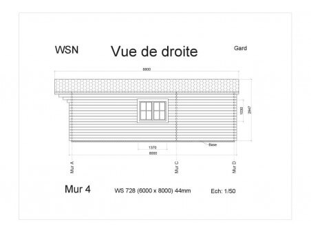 Chalet en bois GARD 48m2 WS728 par WSN