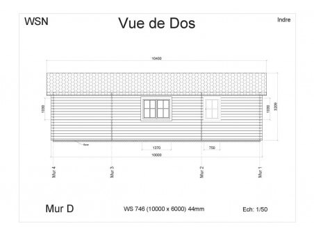 Chalet en bois Indre 55m2 WS746 par WSN