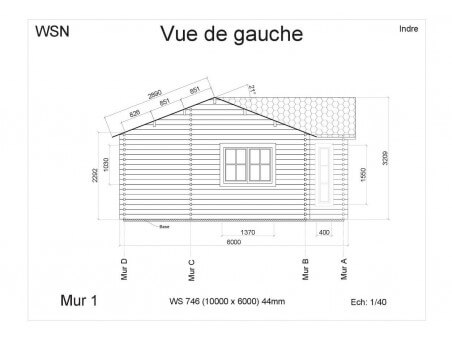 Chalet en bois Indre 55m2 WS746 par WSN