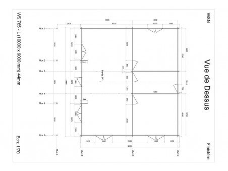 Chalet en bois Finistère 90m2 WS765-L par WSN