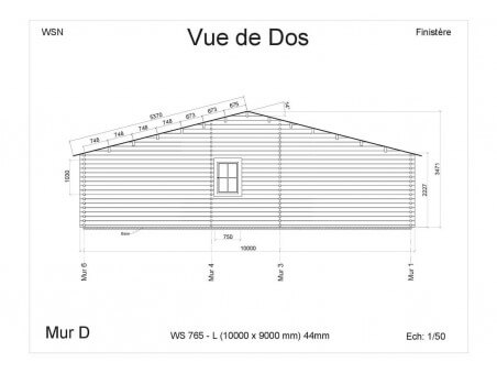 Chalet en bois Finistère 90m2 WS765-L par WSN