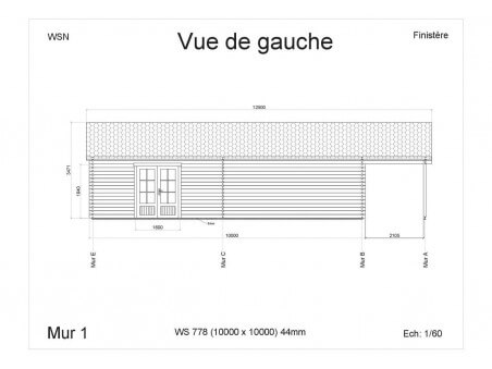 Bungalow en bois Finistère 100m2 WS778 par WSN