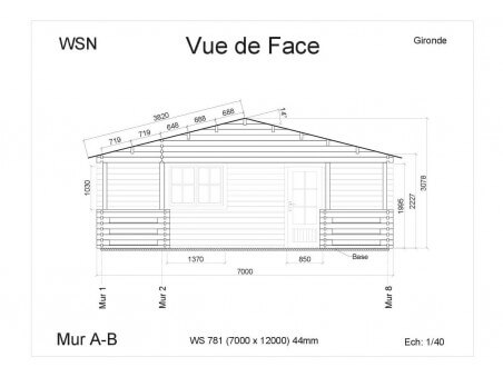 Chalet en bois Gironde 94m2 WS781 par WSN