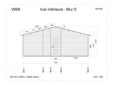 Chalet en bois Gironde 94m2 WS781 par WSN