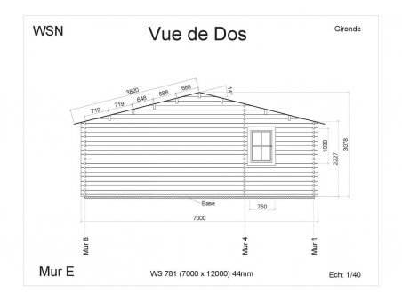 Chalet en bois Gironde 94m2 WS781 par WSN