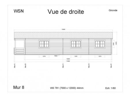 Chalet en bois Gironde 94m2 WS781 par WSN