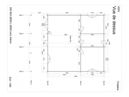 Chalet en bois Finistère 64m2 WS804 par WSN