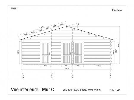 Chalet en bois Finistère 64m2 WS804 par WSN