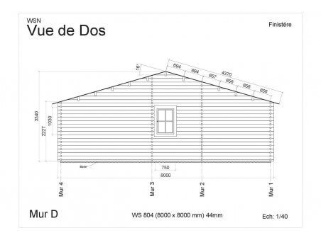 Chalet en bois Finistère 64m2 WS804 par WSN