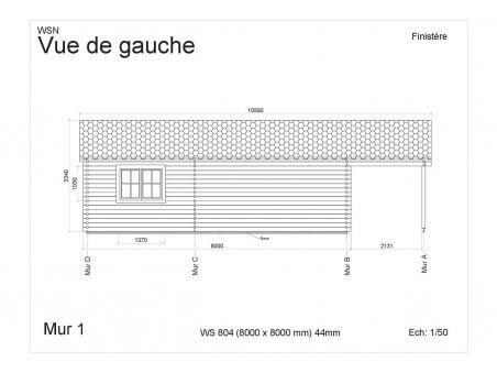 Chalet en bois Finistère 64m2 WS804 par WSN