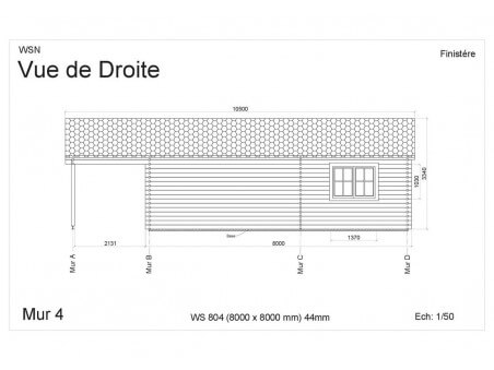 Chalet en bois Finistère 64m2 WS804 par WSN