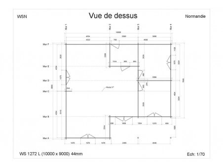 Chalet en bois Normandie 90m2 WS1272 par WSN