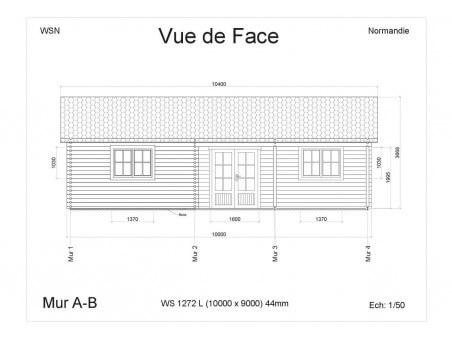 Chalet en bois Normandie 90m2 WS1272 par WSN