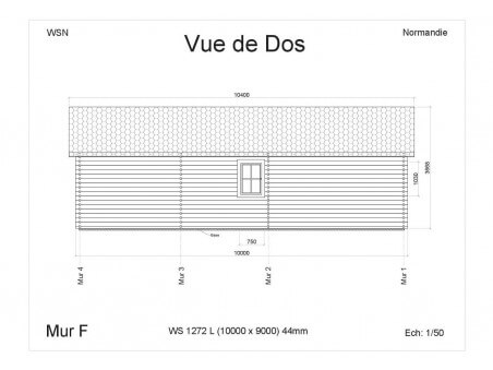 Chalet en bois Normandie 90m2 WS1272 par WSN