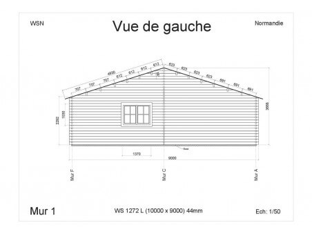 Chalet en bois Normandie 90m2 WS1272 par WSN