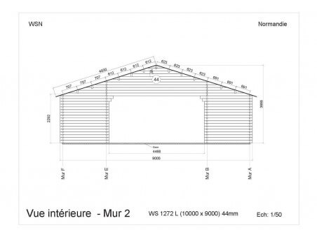 Chalet en bois Normandie 90m2 WS1272 par WSN