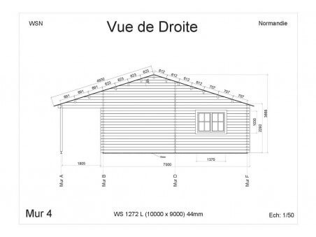 Chalet en bois Normandie 90m2 WS1272 par WSN