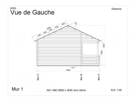 Chalet en bois ESSONNE 31m² WS1460 par WSN