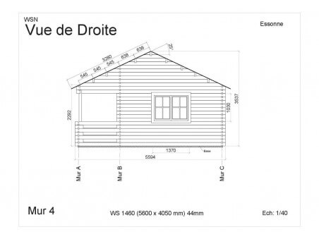 Chalet en bois ESSONNE 31m² WS1460 par WSN