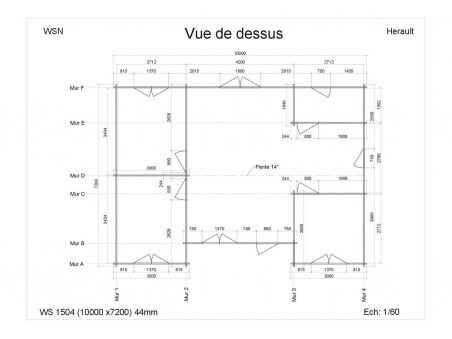 Chalet en bois HERAULT 72m2 WS1504 par WSN