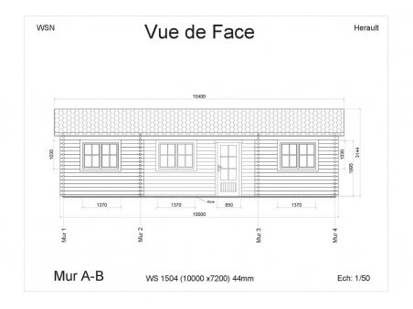 Chalet en bois HERAULT 72m2 WS1504 par WSN