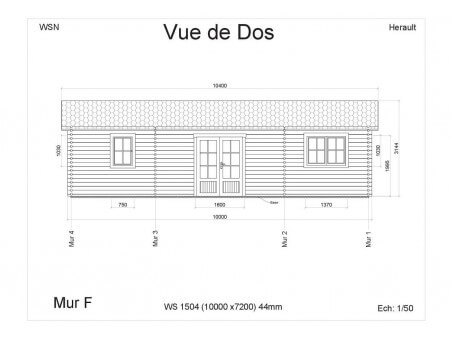 Chalet en bois HERAULT 72m2 WS1504 par WSN