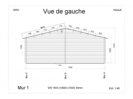 Chalet en bois HERAULT 72m2 WS1504 par WSN