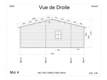 Chalet en bois HERAULT 72m2 WS1504 par WSN