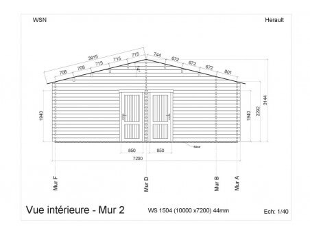 Chalet en bois HERAULT 72m2 WS1504 par WSN