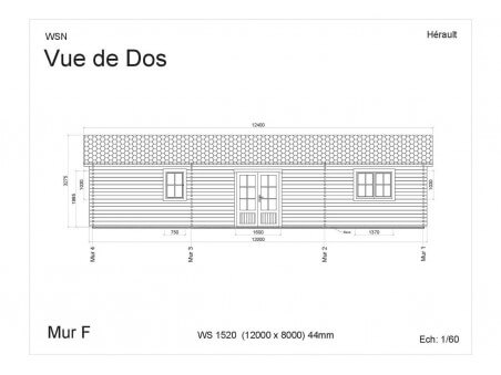 Chalet en bois Herault 96m2 WS1520 par WSN