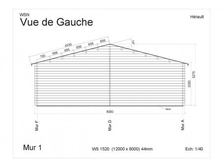 Chalet en bois Herault 96m2 WS1520 par WSN