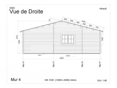 Chalet en bois Herault 96m2 WS1520 par WSN