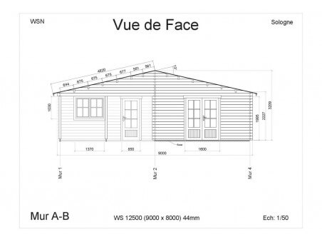 Chalet en bois SOLOGNE 72m2 WS12500 par WSN