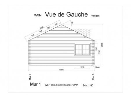 Bungalow en bois VOSGES 36m² WS1158 par WSN