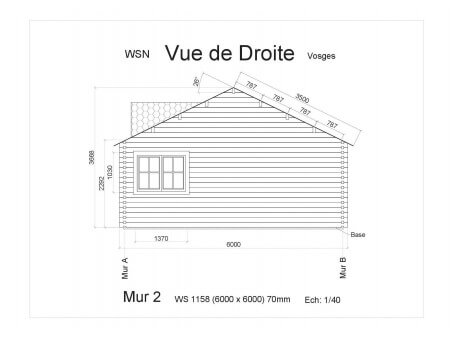 Bungalow en bois VOSGES 36m² WS1158 par WSN