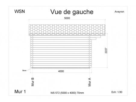 Bungalow en bois AVEYRON 20m2 WS572 par WSN