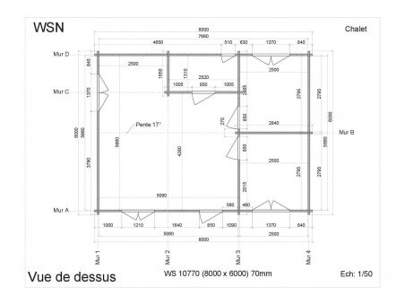 Chalet en bois VENDEE 48m2 WS10770 par WSN