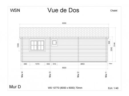 Chalet en bois VENDEE 48m2 WS10770 par WSN