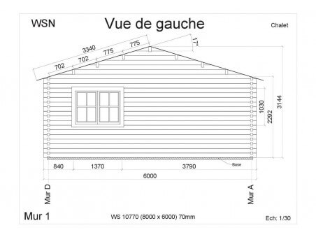 Chalet en bois VENDEE 48m2 WS10770 par WSN