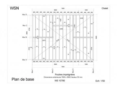 Chalet en bois VENDEE 48m2 WS10780 par WSN