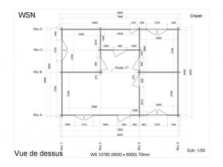 Chalet en bois VENDEE 48m2 WS10780 par WSN